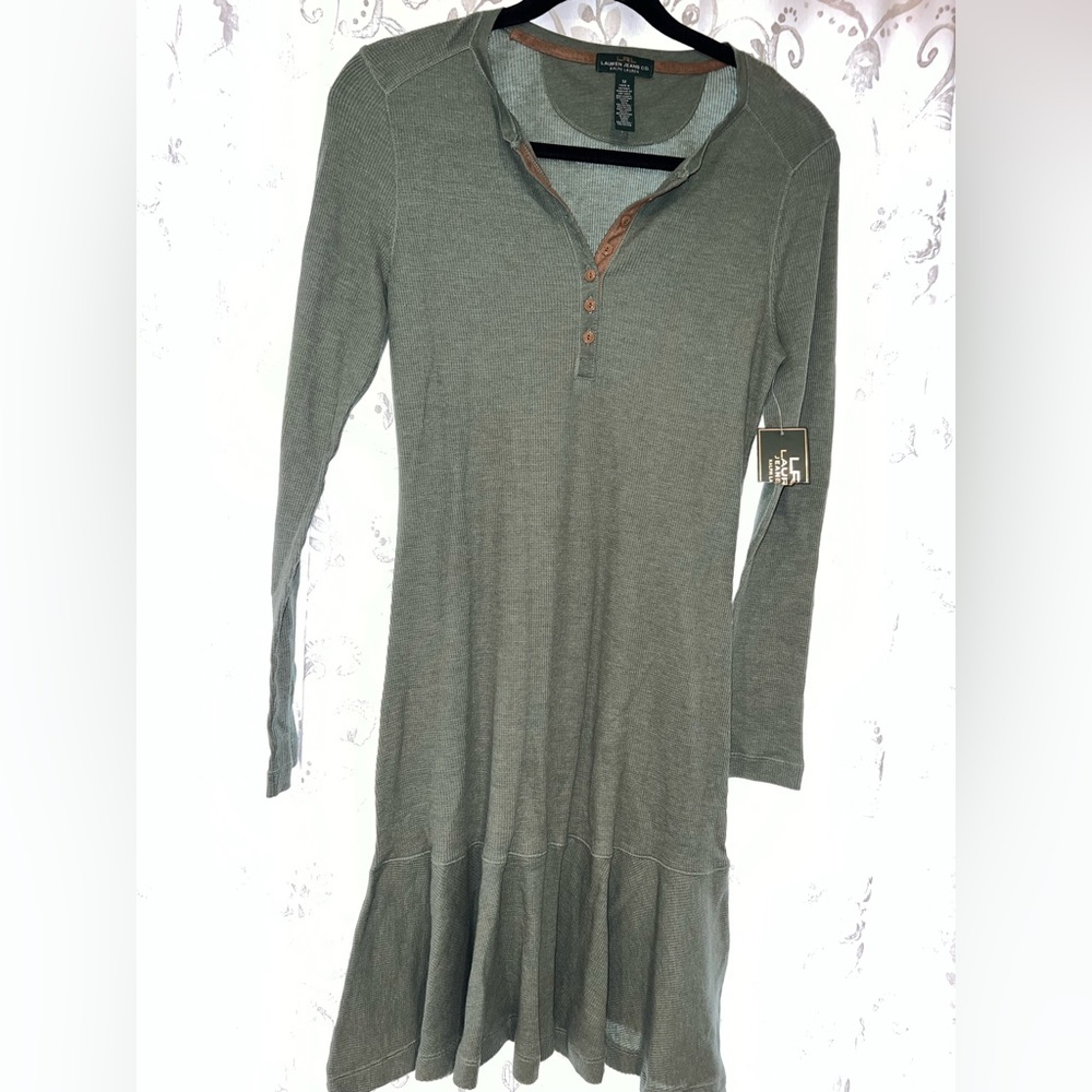 Ralph Lauren green long sleeve dress
